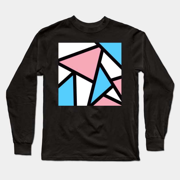 Trans Pride Color Blocking Long Sleeve T-Shirt by StardustMedia